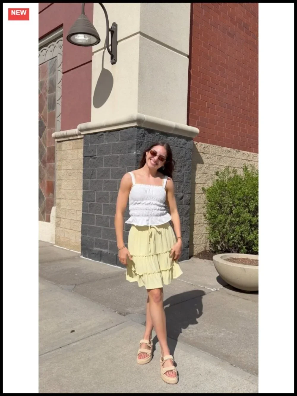 Flowy Ruffle Tiered Skorts for Women with Built-in Shorts and Pockets